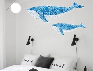Φάλαινες, Ναυτικά, Αυτοκόλλητα τοίχου, 80 x 40 εκ.