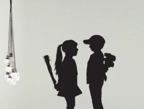 Boy meets girl, Banksy, Αυτοκόλλητα τοίχου, 80 x 98 εκ.