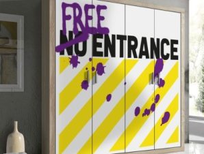 Free Entrance, Φράσεις, Αυτοκόλλητα ντουλάπας, 100 x 84 εκ.