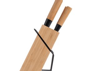 Estia μαχαιρια bamboo essentials ανοξειδωτα με βαση σετ 5 τεμ. 01-12854