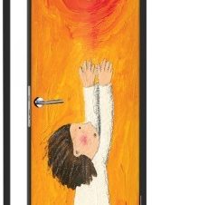 Παιδί στον ήλιο, Παιδικά, Αυτοκόλλητα πόρτας, 60 x 170 εκ.