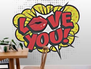 Love You!, Κόμικς, Ταπετσαρίες Τοίχου, 100 x 100 εκ.