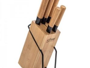 Μαχαίρια Σετ 5Τμχ Με Βάση Bamboo 5Five